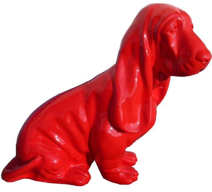 Abstrakte Deko Figur Statue Skulptur Figuren Statuen Skulpturen Roter Hund Neu