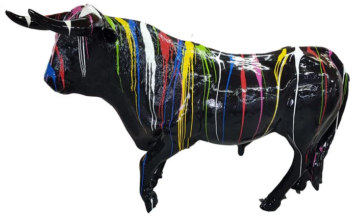 Lebensechter Stier Abstrakte Laden Deko Figur Statue 150cm Figuren Skulptur A838