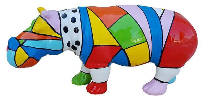 Deko Nilpferd Figur Statue Skulptur 32cm Figuren Statuen Skulpturen Dekoration