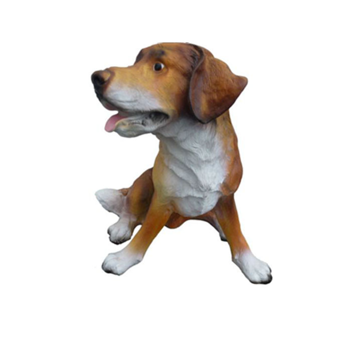 Deko Figur Statue Skulptur 30 cm Figuren Statuen Skulpturen Garten Hund (A353)