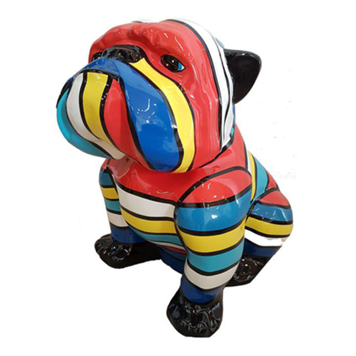 Abstrakte Figur Kunst Hund Skulptur Deko Design Statuen bunt Statue Garten neu