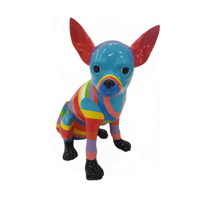 Abstrakte Kunst Hund Figur Statue Skulptur Deko Garten Design Statuen bunt neu