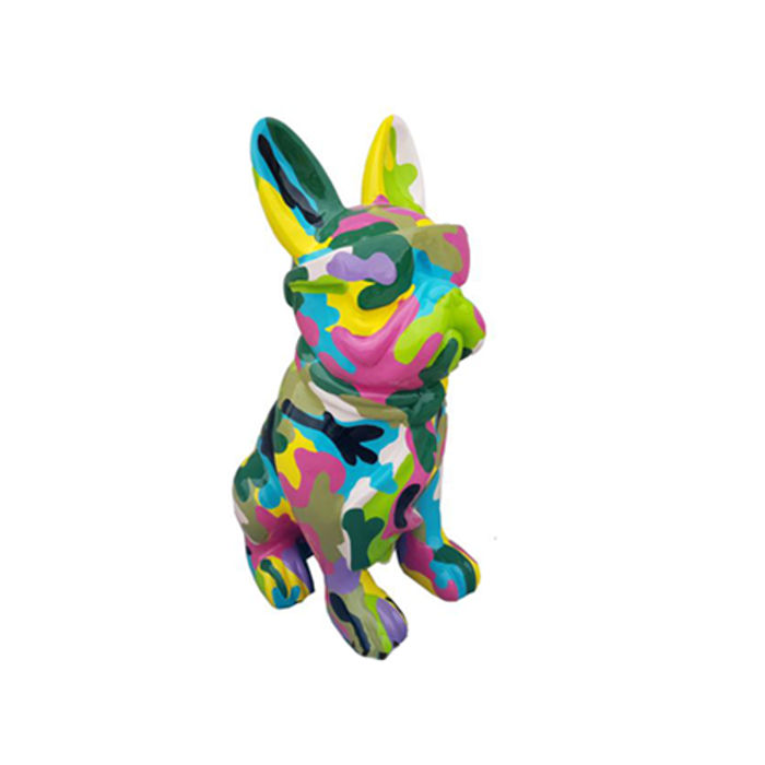 Design Dekoration Figur Hund aus Kunststoff Garten Skulptur Statuen 80 cm Deko