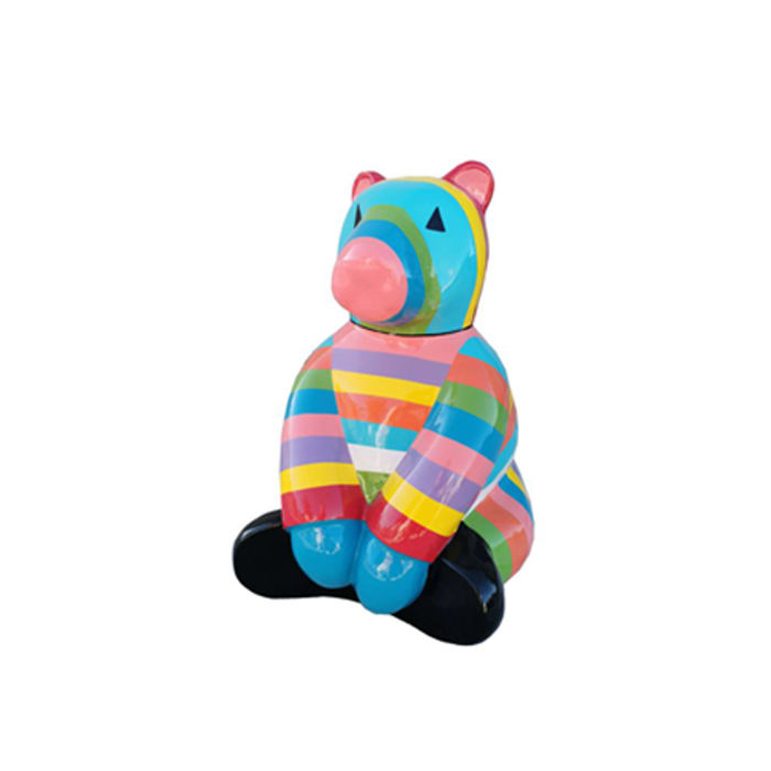 Design Dekoration Teddy Bär Garten Skulptur Statuen 67cm Deko Figur Kunststoff