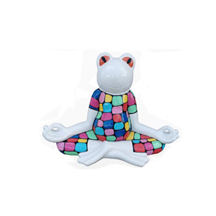 Skulpturen Frosch Yoga aus Kunststoff, Höhe 55cm