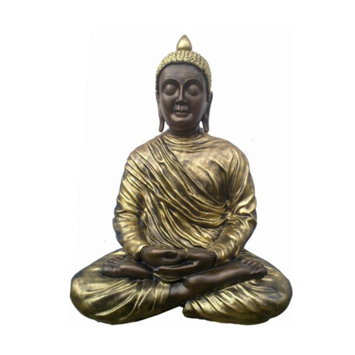 Buddha Deko Figur Statue Skulptur 68 cm Figuren Statuen Skulpturen Gold (B39)