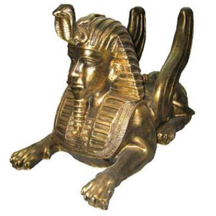 Ägyptischer Sphinx Statue Statuen Dekoration Figuren Skulpturen Deko 42 cm Katze