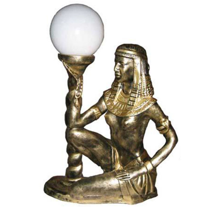 Ägyptische Figur Lampe Srehleuchte Lampen Statue Kleopatra 45 cm Statuen Figuren