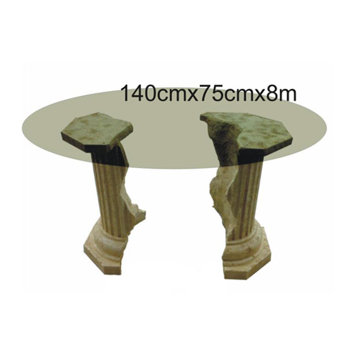 Acryl Tisch in modernem Design, farblich passend