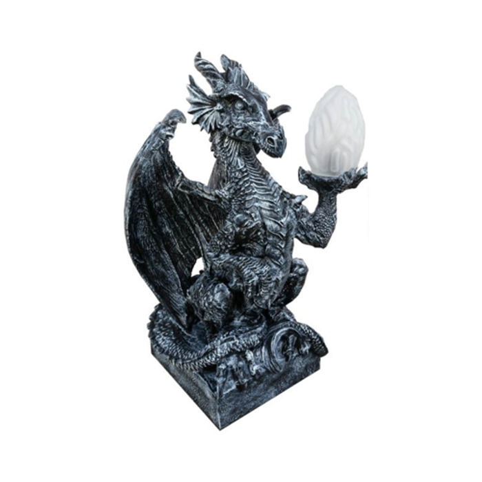 Drachen Skulptur aus Acryl in Schwarz modern