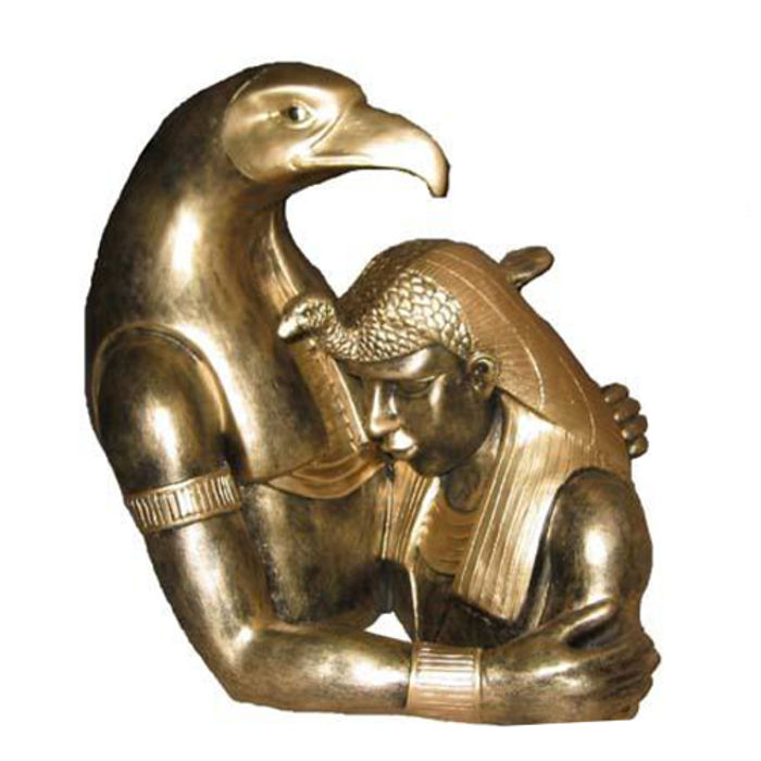 Ägypten Skulptur Ramses II Büste mit Adler Ägyptische Figuren Statuen 35 cm