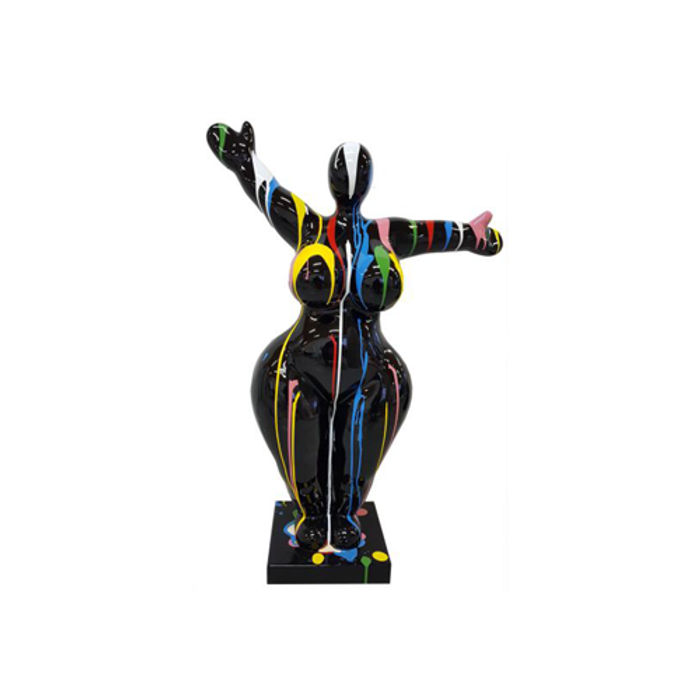 Moderne Wohnzimmer Dekoration Statue Skulpturen Abstrakt 85cm Bunte Deko Figuren