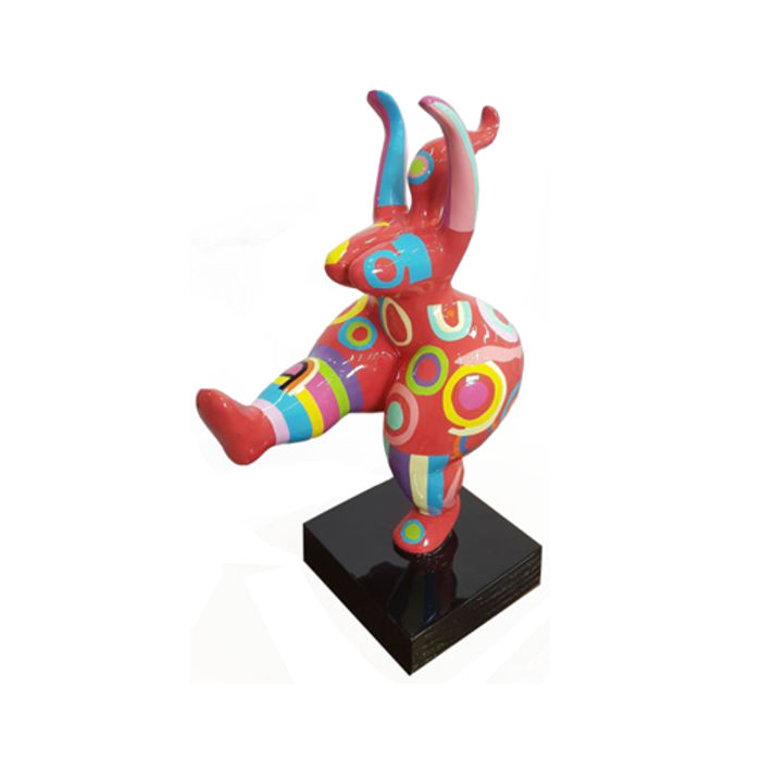 Abstrakte Designer Kunst Niedliche Figur Statue Bunt Bemante Skulpturen Statuen