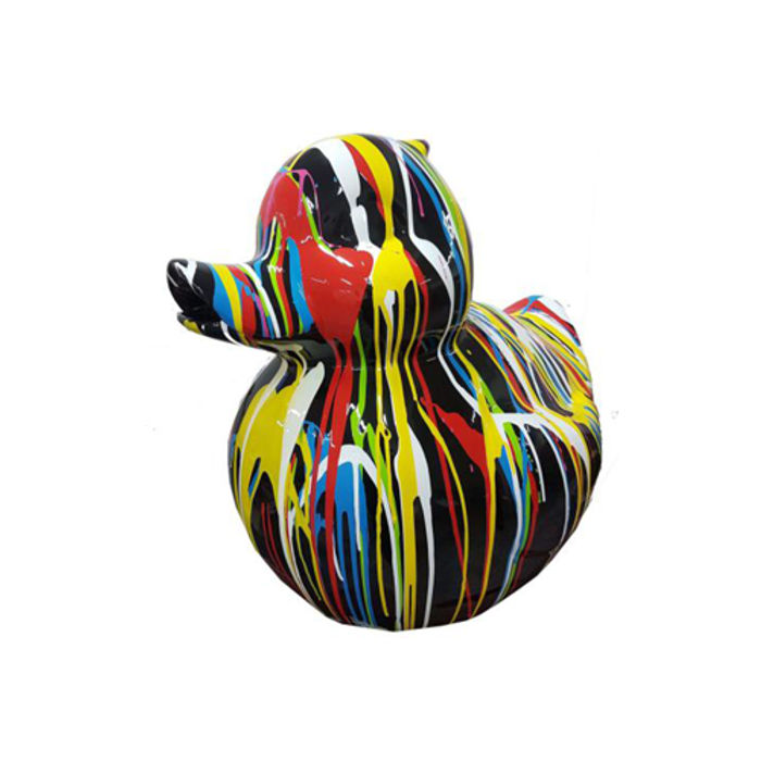 Abstrakte Deko Figur Statue Skulptur 60 cm Figuren Statuen Ente Bunt bemalt 60cm