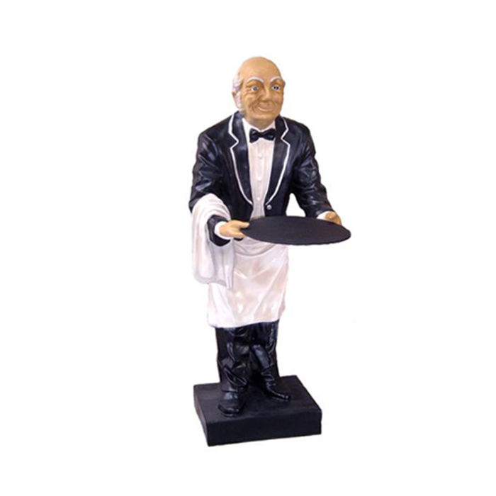 Butler Figur Statue Figuren Statuen Skulptur Restaurant Hotel Ablage Kellner Neu