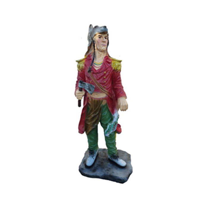 Statue Skulptur Holzfäller 75 cm Figur Statuen Skulpturen Hand bemalte Figuren