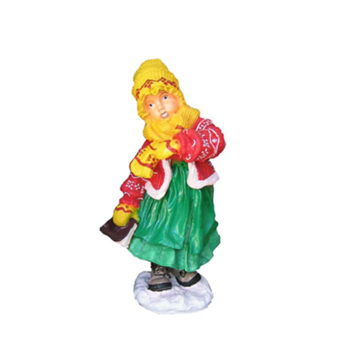Mädchen Schnee Winter Figur Statue Deko Figuren Dekoration Garten Skulptur 72cm