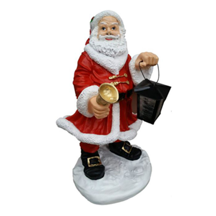 Weihnachtsmann Figur Statue Aussenleuchte Dekoration Nikolaus Skulptur 65cm Neu