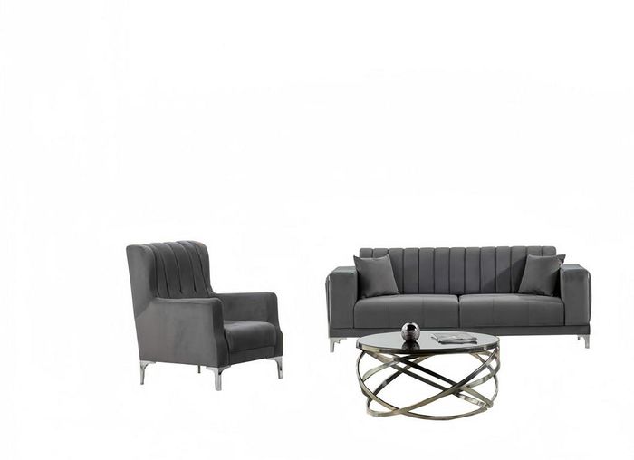 Sofa 3-Sitzer Wohnzimmer-Set Relaxgarnitur Komplettsofa Couch Lounge-Garnitur