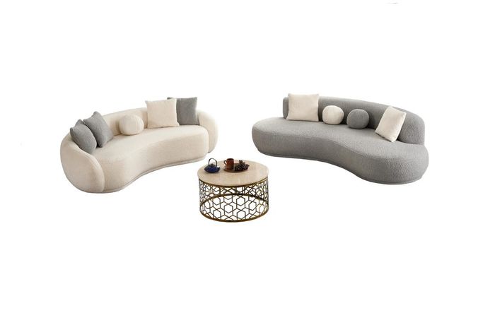 Sofas 4+3 Sofagarnitur Relax Garnitur Couches Wohnzimmer Garnitur 2tlg