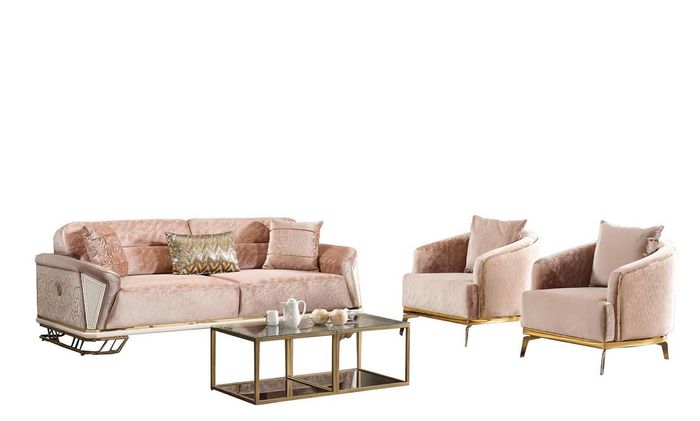 Sofagarnitur Couch Polster Möbel Sitzgarnitur Set 3+1+1 Couchen Sofas Wohnzimmer