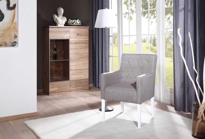 Chesterfield Stuhl Set 2x Lehnstuhl Garnitur Sitz Polster Samt Neu Stühle Gruppe