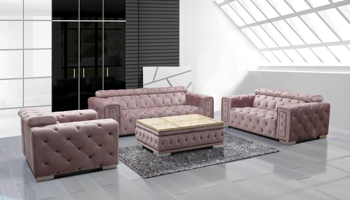 Couch Set Garnitur Polster Leder Design Chesterfield Sofagarnitur 32 Sitzer Samt