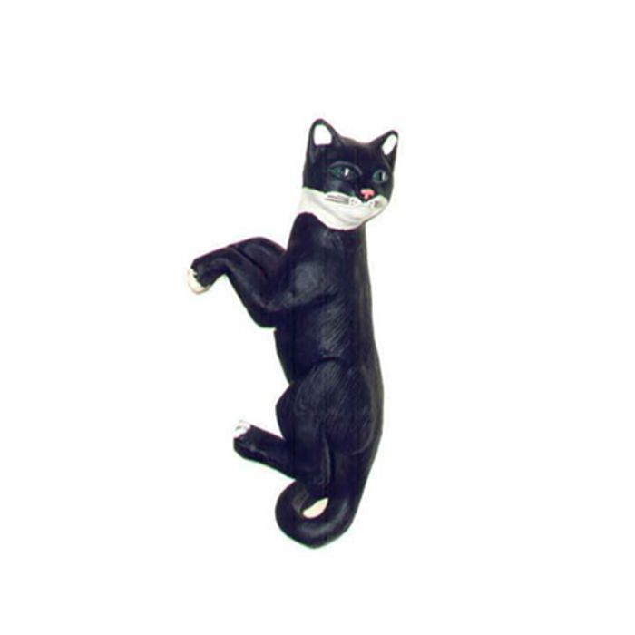 Dekoration Garten Plastik Figuren Handbemalte Figur Statue Katze hängend 60cm