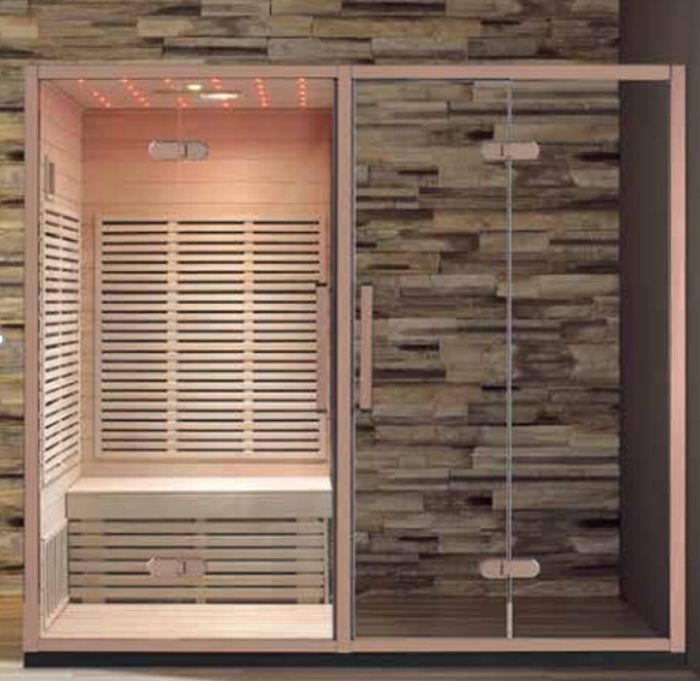 Sauna Saunakabine Wellnesskabine Kombisauna Dampfduschkabine 200x100 cm