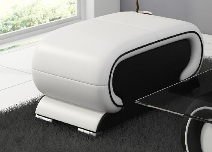 Designer Lounge Hocker Lederhocker Couch Sofa Beistell Fernseh Ottomane SOFORT