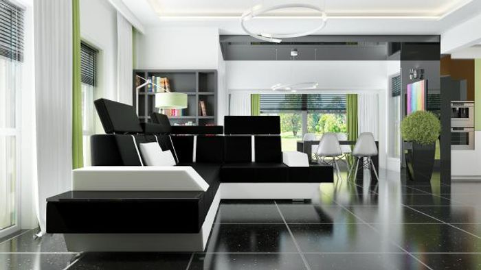 Designer Ledersofa Wohnlandschaft Polster Couch Sofa Ecksofa Eckcouch Ledercouch