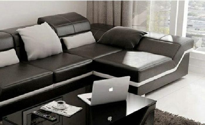 DESIGNER COUCH WOHNLANDSCHAFT "FARBWAHL" NEU LEDERSOFA ECKSOFA SOFA GARNITUR !!