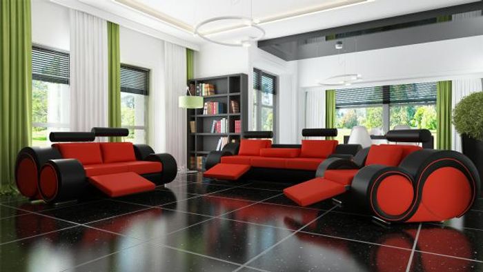 3/2/1 SITZER RELAX COUCH COUCHGARNITUR POLSTERGARNITUR LEDER SOFA SOFAGARNITUR !