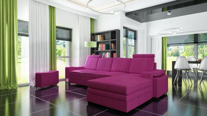 Textilcouch Eckcouch Stoffsofa Stoffcouch Ecksofa Sofa Polster Garnitur Ecke Neu