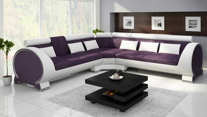 Ecksofa VIGO "LT01" Eckcouch Couch Sofa Eckgarnitur Ledersofa Leder Textil Stoff
