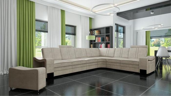 Stoffcouch Textil Polster Eckcouch Couch Sofa Ecksofa Wohnlandschaft Stoffsofa