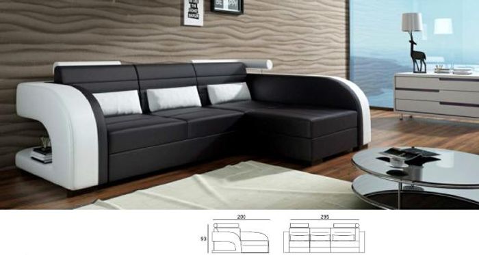 Leder Sofa Polster Couch Ecksofa Wohnlandschaft Polsterecke Couch Sofa Bergamo
