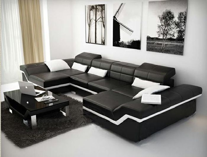 LEDERSOFA XXL SOFA ECKSOFA WOHNLANDSCHAFT BIG COUCH LEDERGARNITUR POLSTER NEU