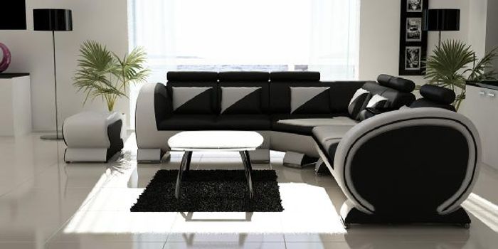 Designer Ecksofa Wohnlandschaft Couch Sofa Polster Garnitur Lounge Sofas Couchen