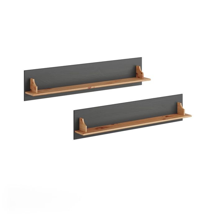 Bücherregal Wandregal Holz Hänge Regal Standregal Echtholz Ablage 120*15*25cm