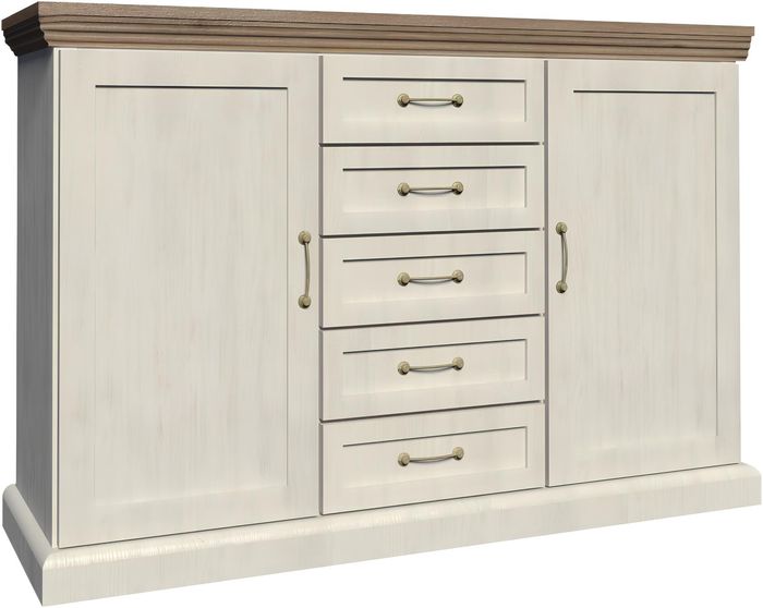 Kommode Wohnen Möbel Holz Sideboard Handarbeit Konsole Kommoden Low Board Luxus