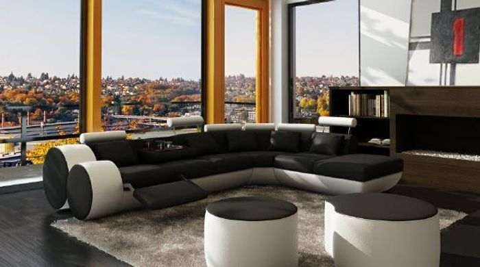LEDERSOFA SOFA LEDERCOUCH LEDERECKSOFA GARNITUR XXL WOHNLANDSCHAFT ECKSOFA NEU