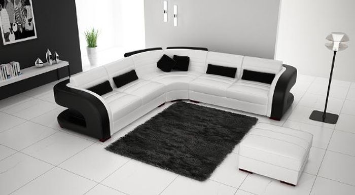 LEDERSOFA Design WOHNLANDSCHAFT COUCH GARNITUR POLSTERECKE ECKCOUCH SOFA Bergamo