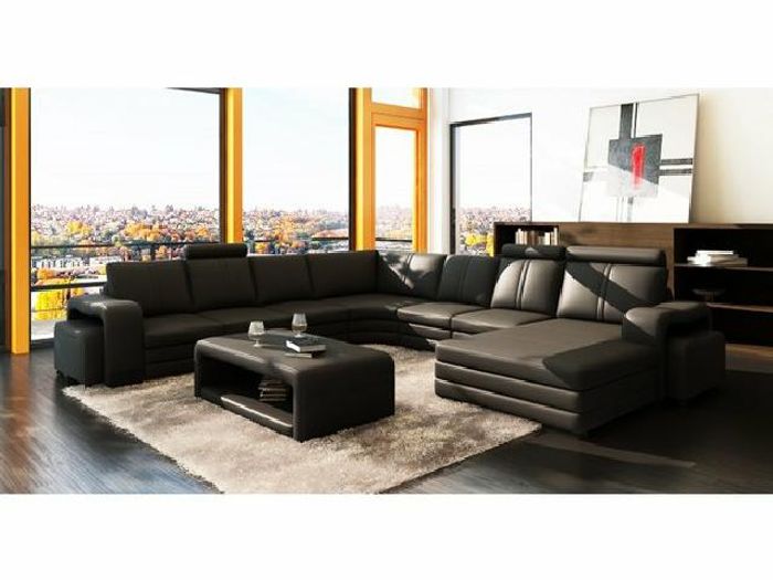 Leder Tisch Couchtisch Beistelltisch Polster Tische 132x70x45 Kein Sofa