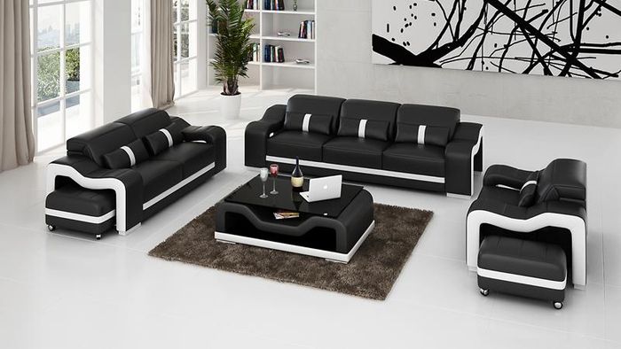 Sofa 3 Sitzer Leder Sofas Couch Polster Garnitur Sofagarnitur Moderne Couchen