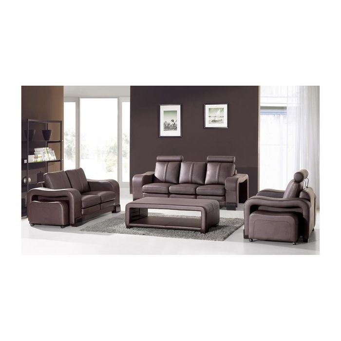 Sofagarnitur Sofa Couch Sitz Polster Set 3+2+1 Couchgarnitur Ledersofa Franco B