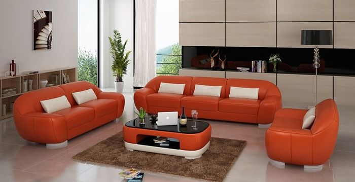 Sofagarnitur 3+2+1 Couch Polster Sitz Leder Garnitur Designer Set Neu Homberg O