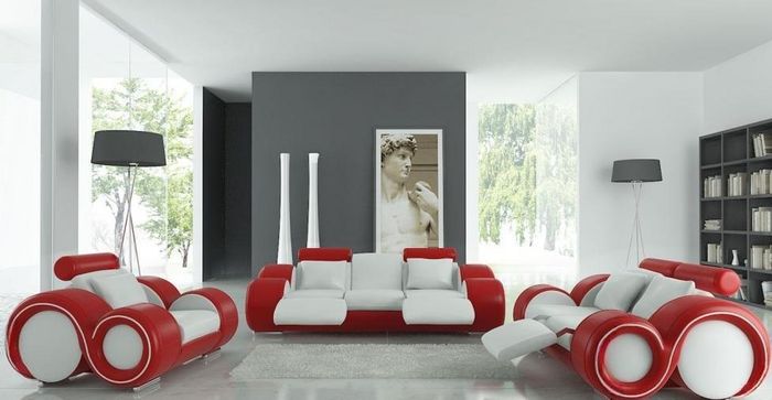 Patentiertes Design Sofagarnitur Komplett Wohnzimmer Couch Sofa Garnitur Set Neu