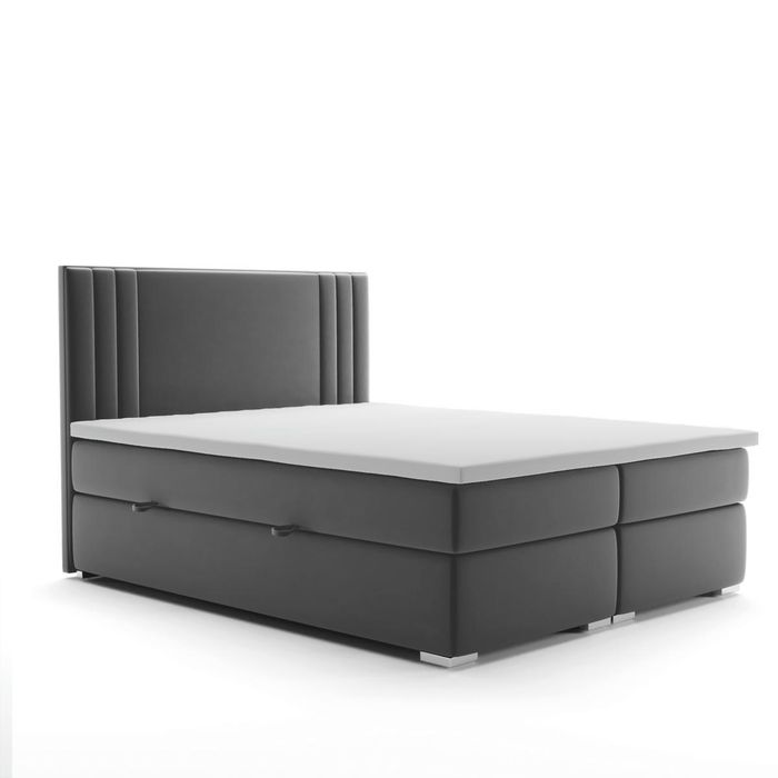 Boxspring Bett Doppel Hotel Komplett Set Matratze Topper Betten Funktion Kasten