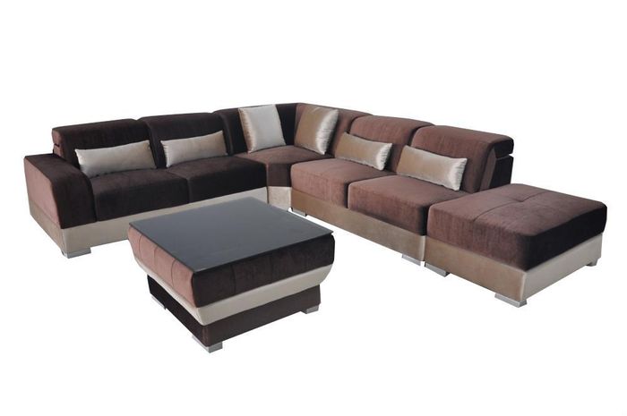 Leder Eck Sofa mit USB,Polster Couchen Wohnlandschaft Luxus Garnitur Ecke Sofas